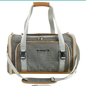 Mr. peanuts expandable dog carrier.